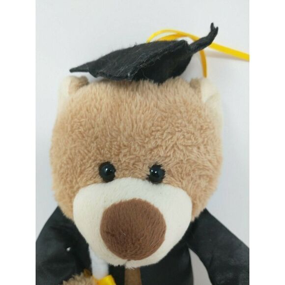 Graduation Bear Plush Toy Cap Gown Diploma 9” - Picture 2 of 5